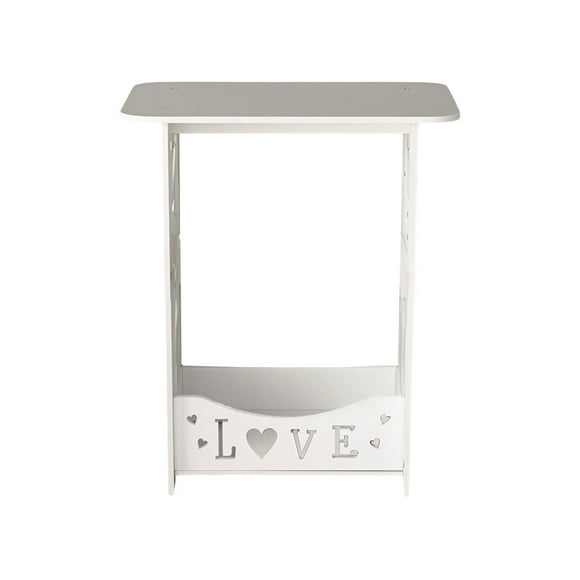 Special Savings,Bedside Coffee Table, Small End Table, Storage Cabinet, Modern Design, For Bedroom, Dormitory Use, Home Organization, Side Table, Minimalist Style, Compact Size | Pvc, White-188