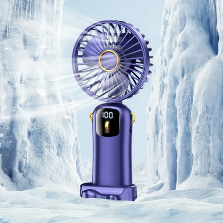 

Krnb622nim Today deals Handheld Fan With 100 Adjustable Level For Silent And Noise Reduction Intelligent Digital Display 4000mAh Neck Hanging Foldable Outdoor Small Fan