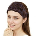 thumbnail image 4 of Unique Bargains 1 Pc Headband Fireworks Thin Lace Wide Hairband for Women Purple, Coffee Color, 4 of 5