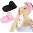thumbnail image 1 of CHAO Diadema de spa - 2 piezas de banda para el cabello para maquillaje facial para mujeres, toalla de tela con adhesivo mágico ajustable para lavar el maquillaje facial, 1 of 5
