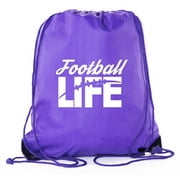 Football Party Bags | Football Drawstring Cinch Backpacks for Team Events, Birthdays, and More!