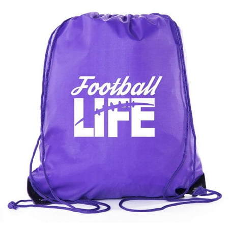 Football Party Bags | Football Drawstring Cinch Backpacks for Team Events, Birthdays, and More!