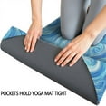 thumbnail image 3 of Blue White Tie Dye Swirl Pattern Hot Yoga Mat Towel Non Slip for Hot Yoga - Quick-Drying Yoga Mat Cover with 4 Corner Pockets with Travel Bag - Hot Yoga Towel Non Slip 70"x26", 3 of 6