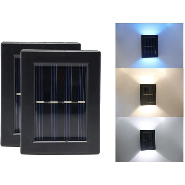 FloreceBien New One Luces solares para exteriores, luces para cercas y decoraciones para exteriores para patios, luces de pared impermeables, adecuadas para jardines, pasillos, escalones y paredes