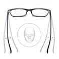 thumbnail image 4 of Chunyanzhou Unisex Blue Light Reducing Fold-Up Frame Classic Computer Glasses for Reading, Black, 1 Pair, 4 of 6