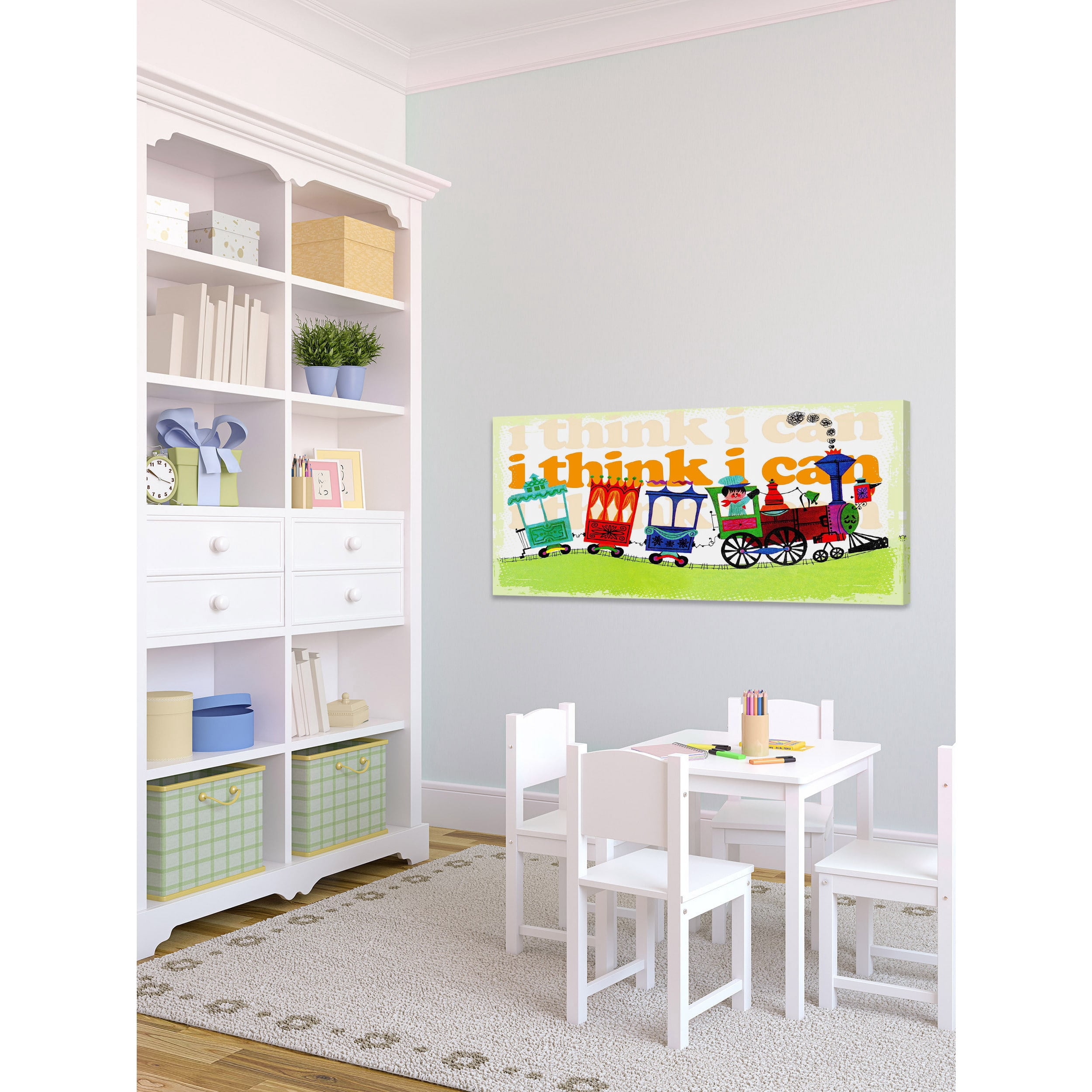 Marmont Hill Inc Marmont Hill 'I Think I Can' by Curtis Painting Print on Canvas - Multi-color