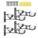 thumbnail image 1 of Juego de 4 soportes dobles para barra de cortina, soportes para barra de cortina, accesorios para ventana (negro) para dormitorio y sala de estar, 1 of 5