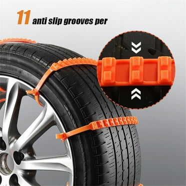 Reusable Anti-Skid Tire Chains - Universal Snow & Mud Emergency Straps Winter Universal Reusable Antis-Skids Nylon Tire Chains