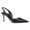 Black Patent, variant on Women Pointed Toe Elastic Slingback Pumps Strappy Mid Thin Heel Sandals Elegant Party Date Shoes Size 8 Gray