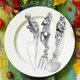 thumbnail image 3 of Juego de cubiertos esqueléticos de regalo de Halloween de GHOONEY, vajilla de metal, tenedor, cuchara, cuchillo, vajilla, decoración para fiestas navideñas, 3 of 8