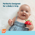thumbnail image 2 of RaZbaby Chompy Grip Teether for Infant & Baby 3M+ Silicone Teether Toy with Suction Base and Multi-Texture Design for Teething Relief - Red/Green, 2 of 8