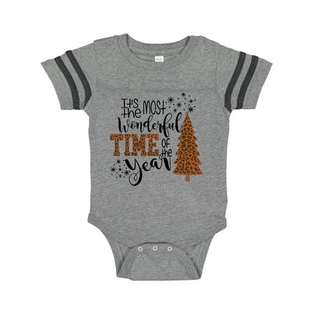 

Inktastic Christmas It s the Most Wonderful Time of the Year Cheetah Gift Baby Boy or Baby Girl Bodysuit