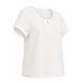 thumbnail image 4 of Blusa George para Mujer, Manga Corta Blanco Talla M, 4 of 4