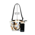 thumbnail image 4 of Lsque A Bee Pattern Leather Rivet Shoulder Bag – Elegant Genuine Leather & Microfiber PU Crossbody with Detachable Adjustable Strap, 4 of 5