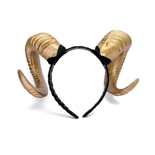 Halloween Ram Horns Headband Hair Hoop Cosplay Festival Headpiece Christmas Masquerade Party Headdress ANGGREK EB1010