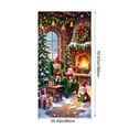 thumbnail image 3 of Housse de Porte de Noël Père Noël Rideau de Porte / Décoration Murale des Fêtes pour Porte d'Entrée / Tissu Polyester Festif Décoration Intérieure Extérieure pour la Maison, 3 of 6