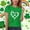 Green, variant on Girls St Patrick's Day Shirt Good Fortune Shamrock Heart Graphic T-Shirt Soft Stretch Kids Green Holiday Tee,Size 10-11T