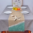 thumbnail image 4 of Sea Beach Welcome StarShell Table Runner Home Wedding Table Flag Mat Centerpieces Decoration Party Dining Long Tablecloth, 4 of 7