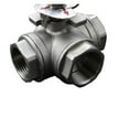thumbnail image 5 of Ball Valve 304 Stainless Steel 1/4 3/8 1/2 3/4 1" 2" Female Full Port T/L-Port 3 Way Ball Valve Connector Adapter For Water Oil Air Gas ,Safe Mode, 5 of 7