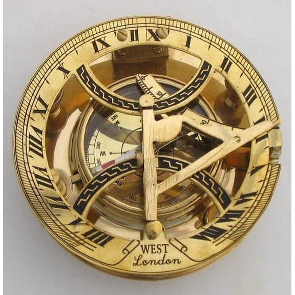 NauticalMart Brass Sundial Compass 4" Marine Nautical Gift