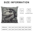 thumbnail image 5 of Decorative Throw Pillow Cover for Couch Sofa,Dino Music Fan Dinosaur Tyrannosaur in Headphones Prints Design for Make Some Noise Funny Graphic Home Decor Pillow case, 5 of 5