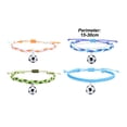 thumbnail image 2 of 4 pcs Friendship Bracelet with football pendant Colorful Weave Adjustable For Woman and Man, 2 of 5