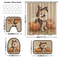 thumbnail image 4 of 4-Piece Bathroom Set with Waterproof Shower Curtain with Non-Slip Bath Mat, U-Shaped Mat & Toilet Lid Cover Dog Dressed in Halloween Costumes, 4 of 8