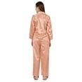 thumbnail image 4 of Moomaya Satin Nightwear Pajama Set For Womens Button Down Sleepwear Pj Set Soft Loungewear, 4 of 8