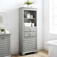thumbnail image 6 of Crosley Furniture Lydia Tall Cabinet, Gray, Coastal Cottage Design, Cabinets, 6 of 13