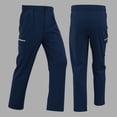 thumbnail image 2 of Glisme Pants For Men Solid Color Elastic Waist With Pockets Summer Quick Dry Men Cargo Trousers Size M Dark Blue, 2 of 4