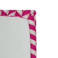 thumbnail image 2 of Ambesonne Pink White Fitted Sheet, Vibrant Wavy Lines, Twin Size, Magenta White, 2 of 2
