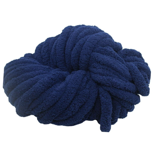 Hilo grueso mayimx Hilo de lana grueso Tubular Jumbo Azul oscuro