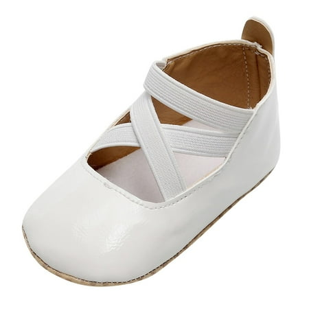 

Kids Cute Solid Firstwalk Cross Tie Casual Shoes