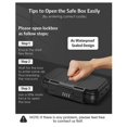 thumbnail image 2 of Portable Safe Box for Travel, Combination Security Case LockBox with Code, Waterproof Anti-Theft Mini Travel Safe Box B, 2 of 5