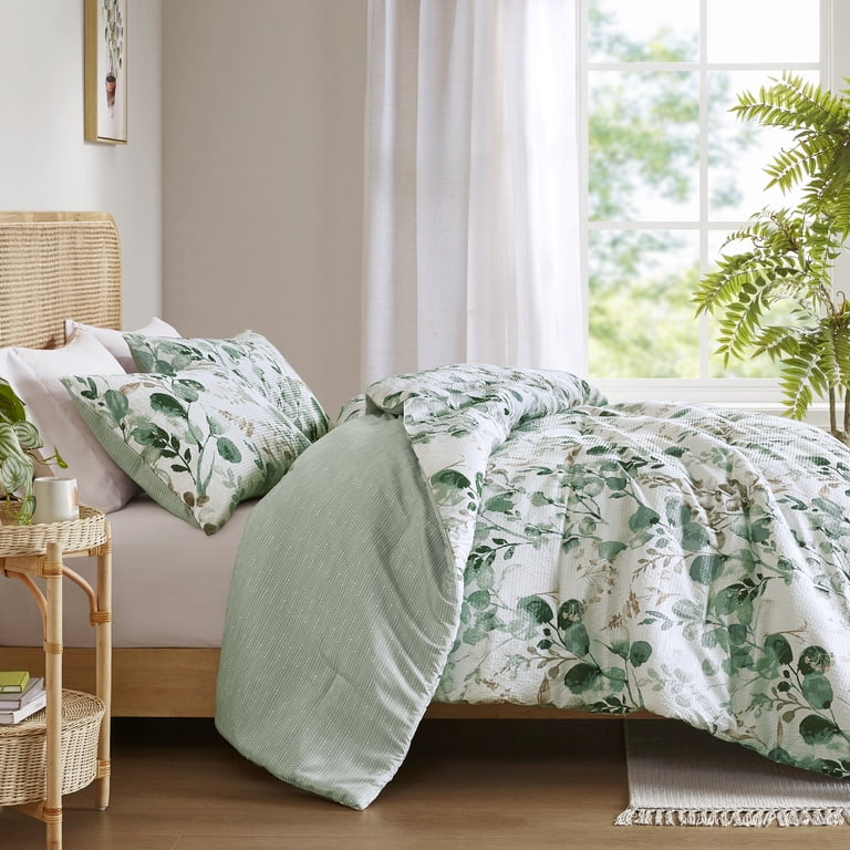 Regency Heights King Size Comforter Set, Seersucker Botanical