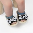 thumbnail image 2 of Xfvqtps Infant Girls Sandals Bowknot Polka Dots Buckle Open Toe Non Slip Soft Sole Rubber Prewalker Toddler Shoes Baby Girls Cute Fashion Rhinestones Weave Hollow Out Sandals Black, 2 of 9