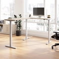 thumbnail image 1 of Scranton & Co Engineered Wood 60W L-Shaped Standing Desk in Natural Elm, 1 of 7