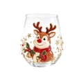 thumbnail image 2 of SLYNSHome Christmas Glass Tumbler 420ml Hand Blown Crystal Whiskey Cup with Gold Rim for Holiday Barware Home Christmas Party Gift, 2 of 7