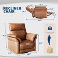 thumbnail image 4 of Power Recliner Chair Glider – Swivel Rocker with USB Charging Port, 270° Rotation, 350 lb Capacity, & Double-Layered Armrests – Chenille Upholstery for Living Room, Nursery, Bedroom, 4 of 8