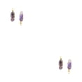 thumbnail image 3 of VONKY Hexagon Column Charm Women Handmade Hanging Pendant Multicolor Exquisite Crystal Charms Chain Earring Using Accessories Amethyst Amethyst 2Set, 3 of 6