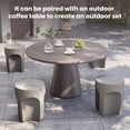 thumbnail image 4 of VENTOPYR Concrete Outdoor Side Table,Drum-Shaped Accent Table, 4 of 9
