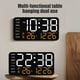 thumbnail image 5 of Reloj electrónico con visualización de luz naranja, reloj digital multifuncional con visualización de fecha, temperatura y hora, 5 of 6
