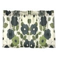 thumbnail image 7 of Yayeee Kitchen Curtains Tier Pair Light Filtering 27"x24" Rod Pocket Short Cafe Window Panel, Navy Flower, 7 of 7
