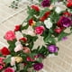thumbnail image 3 of Injueey Guirnalda de flores artificiales de rosas de Navidad de 250CM, decoración de la habitación del hogar de la boda, de jardín, decoración Kits de decoración para fiestas No.07 Injueey HA006994-07, 3 of 5