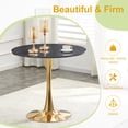 thumbnail image 6 of StnTalk 31.5" Round Dining Table, Modern Tulip Kitchen Table for 2-4, Small Space Pedestal Dining Table with MDF Top for Apartment Dining Room, 6 of 8