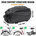 thumbnail image 4 of Lictin Bike Bags for Rear Racks, 12L Hard Shell Waterproof Bike Bag with Reflector, Rain Cover & Shoulder Strap, Bicycles Ebike Trunk Pannier Saddle Seat Bag Carrier, Black, 4 of 8