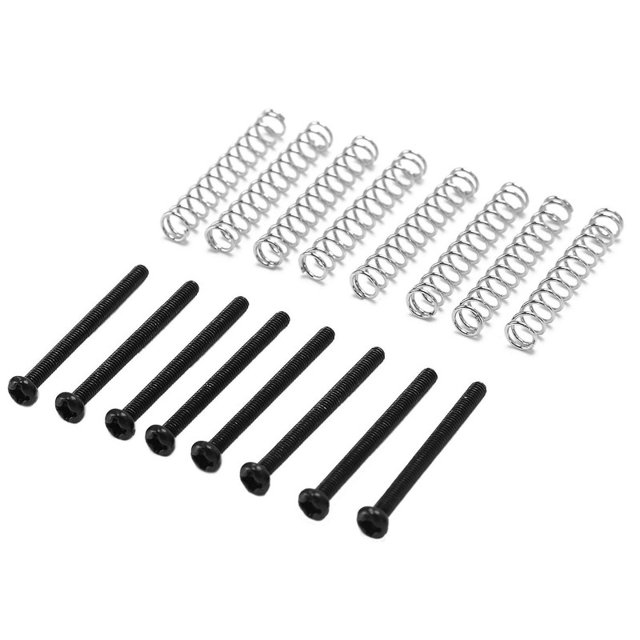 8 pastillas Humbucker para guitarra eléctrica M2,5x32mm, ajuste de altura, tornillo y paso de 0,4mm, negro