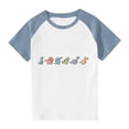 thumbnail image 1 of RXIRUCGD 2025 Vêtements d'Été pour Enfants Tout-Petits Garçons Filles Mode Mignon Col Rond Imprimé Manches Courtes Haut, 1 of 7