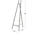 thumbnail image 4 of DecMode 20" x 56" Black Metal Tall Adjustable Floor 3 Tier Easel, 1-Piece, 4 of 15