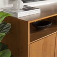 thumbnail image 2 of Kenswick 60" Chevron Console de Télévision 4 Portes avec Étagères Réglables en Caramel, 2 of 12